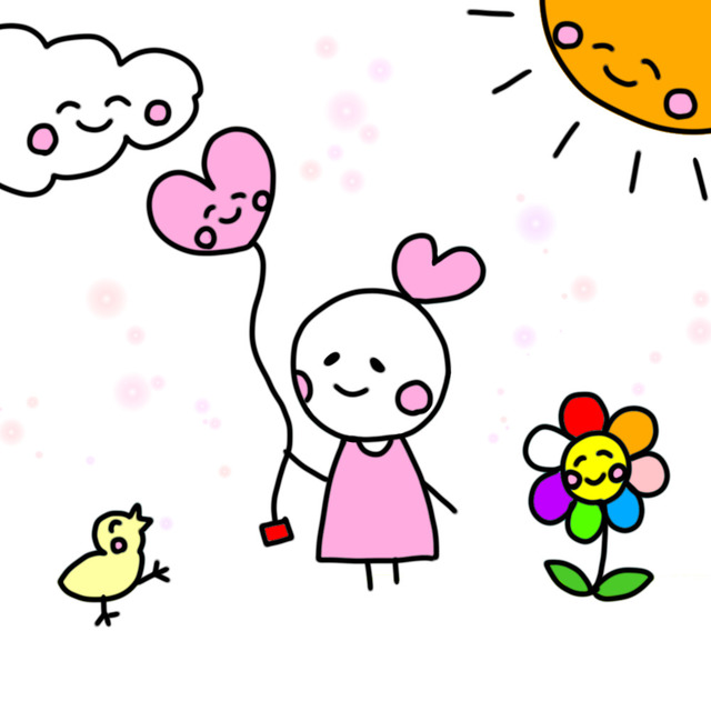 PTSDからの回復と心の癒しを表現した、笑顔で前向きに過ごす様子のイラスト(希望・安心・日常の幸せ)
